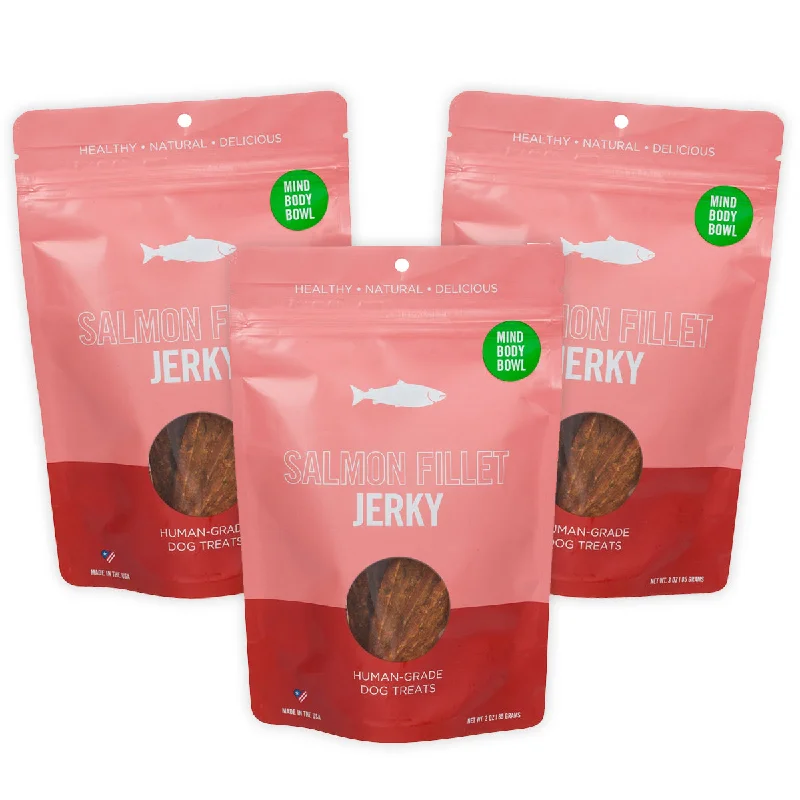 MIND BODY BOWL Smoked Salmon Jerky Dog Treats 3-Pack