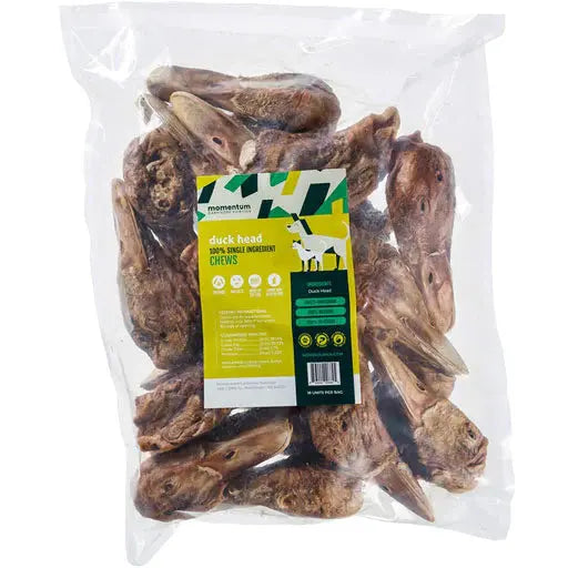 Momentum Carnivore Nutrition Freeze-Dried Duck Head Dog Chew 18ct