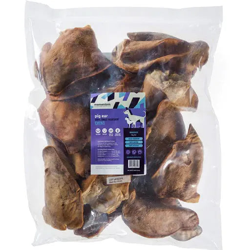 Momentum Carnivore Nutrition Freeze-Dried Pig Ear Dog Chew 18ct