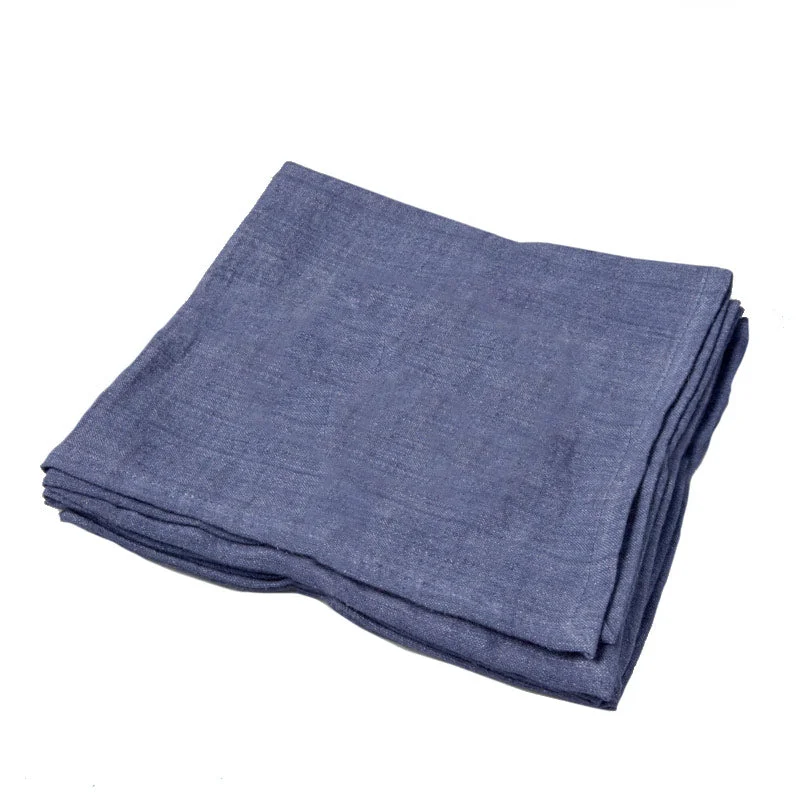 Indigo Linen Napkins, Set of 4