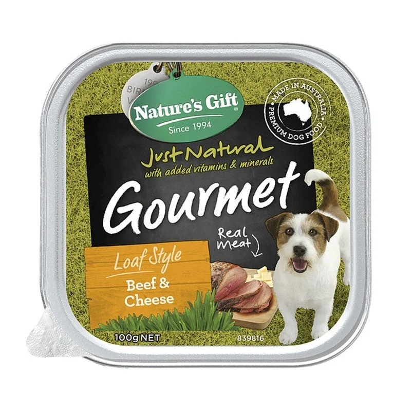 Nature's Gift Gourmet Loaf Style Beef & Cheese Tray Dog Food