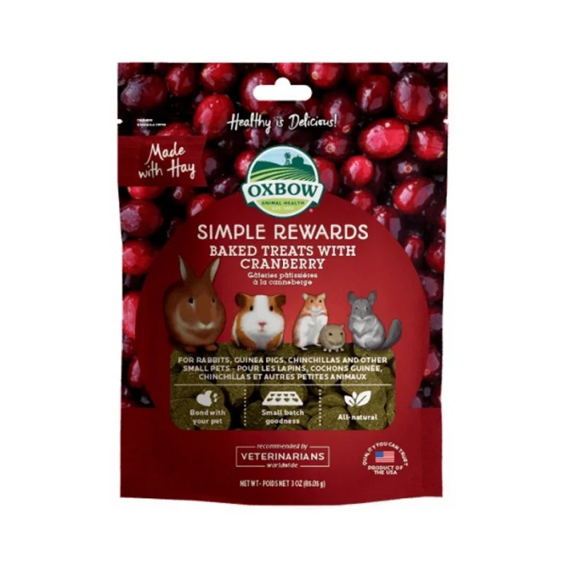 Oxbow Simple Rewards Baked Cranberry Small Animal Treats