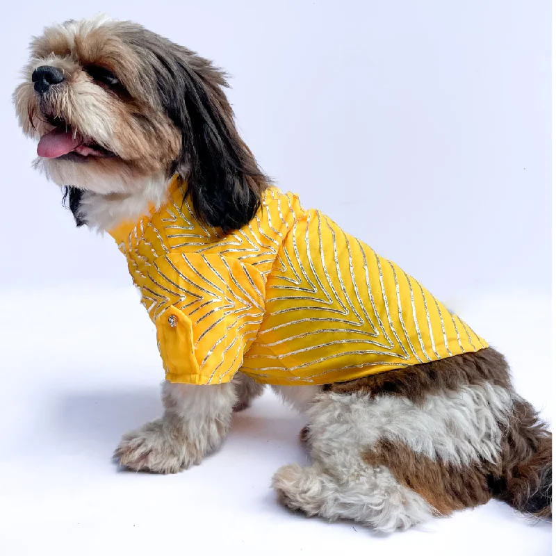 Pawgypets Festive Shirt for Dogs and Cats (Yellow Gota)