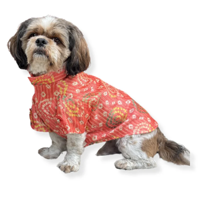 Pawgypets Silk Kurta for Dogs and Cats (Peach)