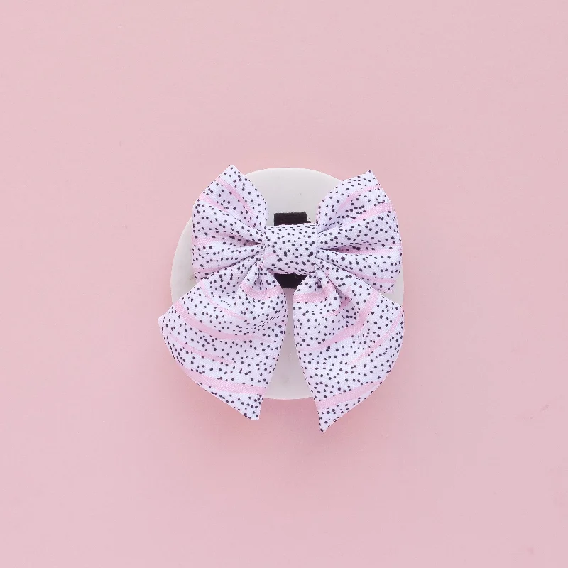 Pink Dalmatian Sailor Bow Tie