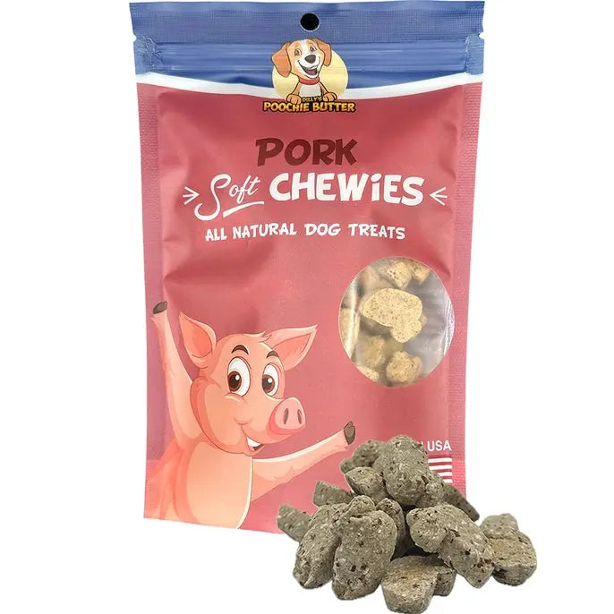 Poochie Butter Pork & Apple Soft Chewy Dog Treats 8oz