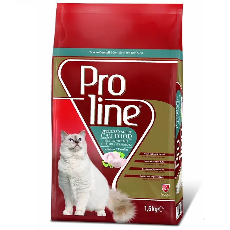 PROLINE CAT FOOD STERLISED CHICKEN 1.5KG (CTN -12BAG)