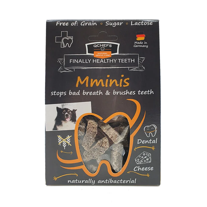 Qchefs Natural Cheese Mminis Dog Dental Chew