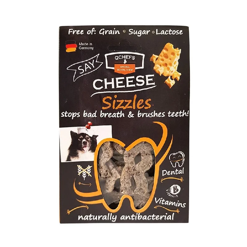 Qchefs Natural Cheese Sizzle Dog Dental Chew