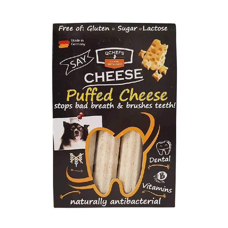 Qchefs Natural Puffed Cheese Dog Dental Chew