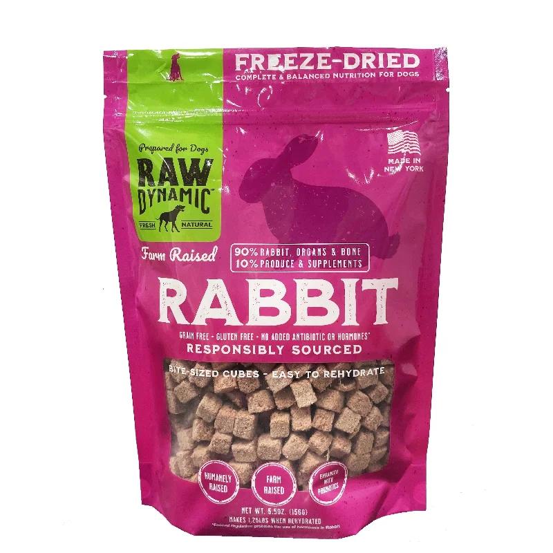 Raw Dynamic Freeze-Dried Farm-Raised Rabbit Recipe Dog Food