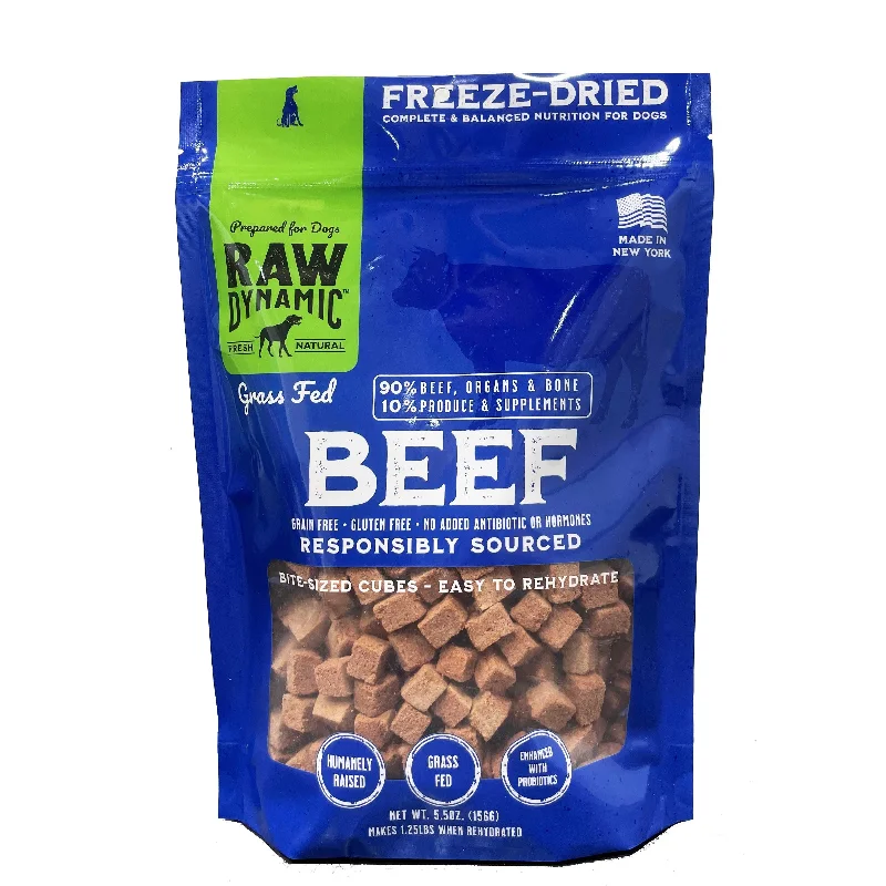 Raw Dynamic Freeze-Dried Grass-Fed Beef Recipe Dog Food,