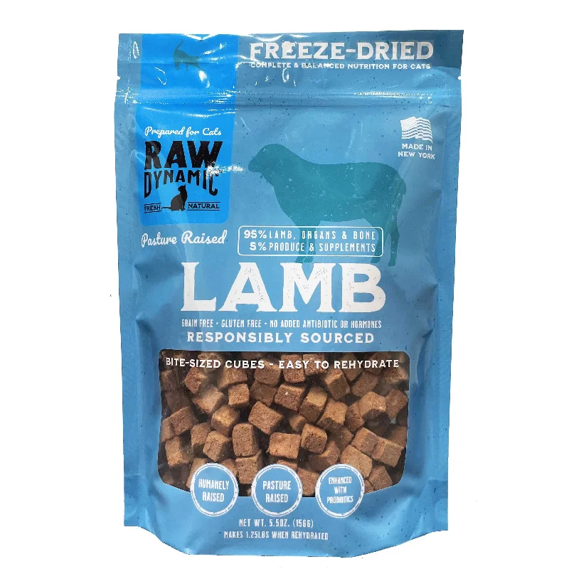 Raw Dynamic Freeze-Dried Pasture Raised Lamb Recipe Cat Food 5.5oz