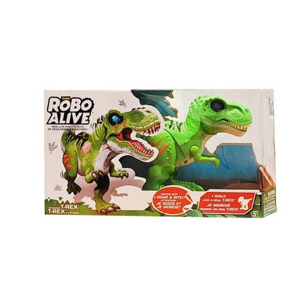 Robo Alive Attacking T-rex colour grey