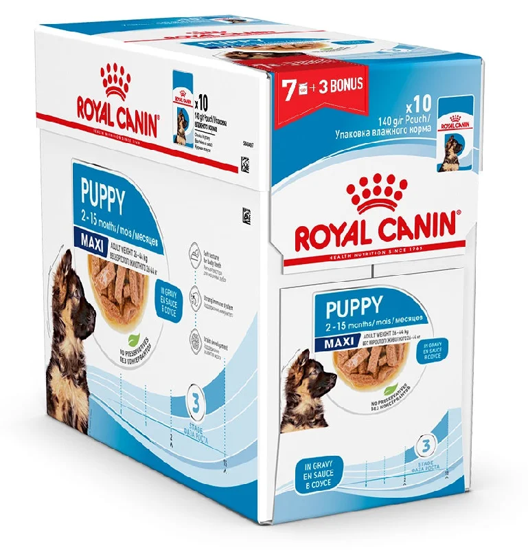 Royal Canin SHN Maxi PUPPY vrećice za pse, 140g 7+3 BONUS