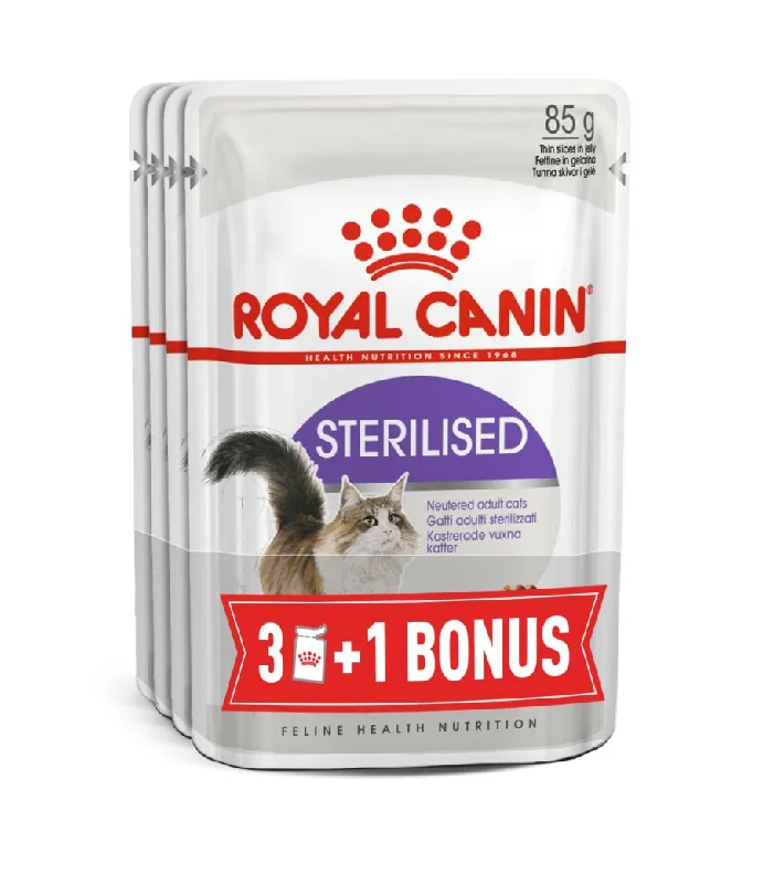 ROYAL CANIN vrećica za mačke FHN Sterilised u želeu 85g 3+1 BONUS