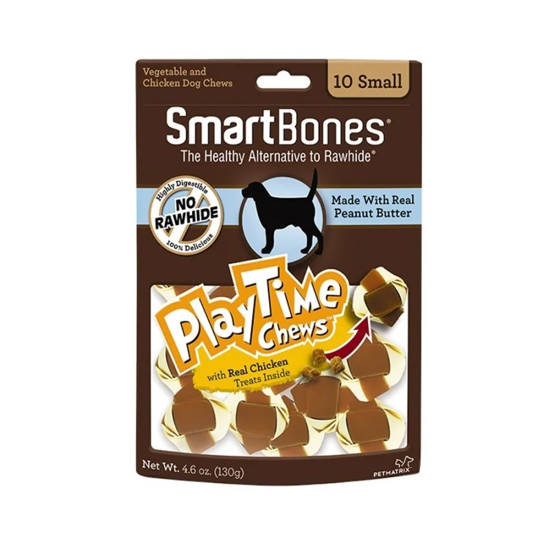 Smartbones Mini Playtime Peanut Butter 130g (10 Pieces)