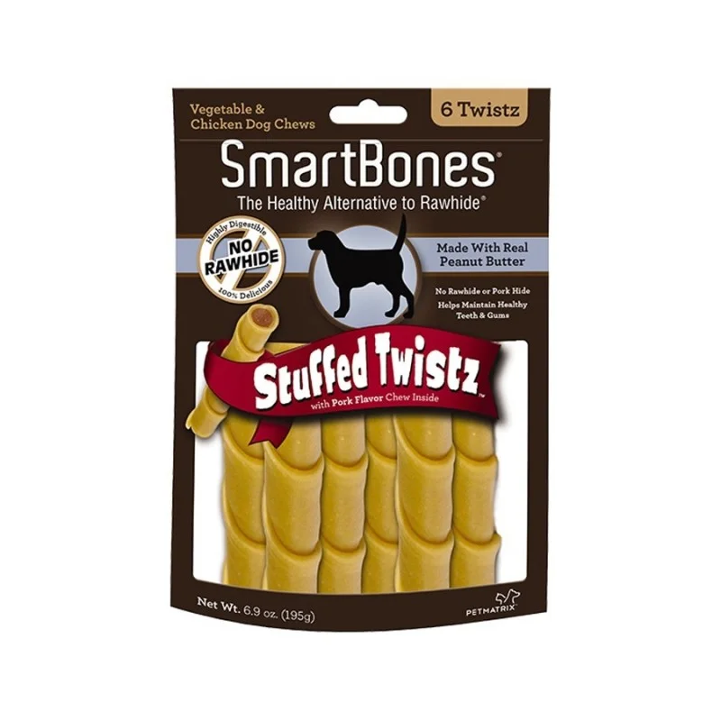 Smartbones Stuffed Twistz Peanut Butter Dog Treat