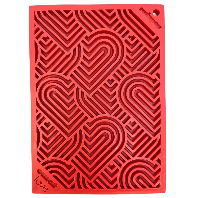 SodaPup Red Hearts Licking Mat - Small