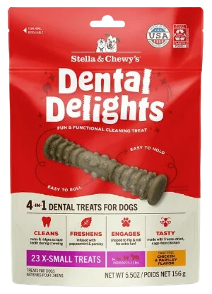 Stella & Chewy's Dental Delights Dog Treats - XS (5-15 lbs) - 23ct / 5.5oz bag