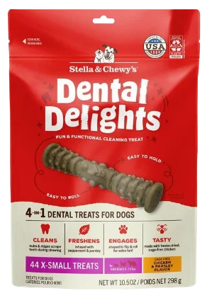 Stella & Chewy's Dental Delights Dog Treats - XS (5-15 lbs) - 44ct / 10.5oz bag