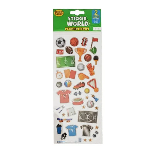 Sticker World Sheets Sports 2 Pack