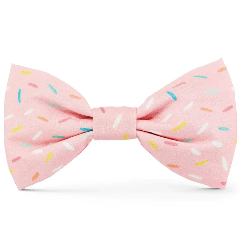 The Foggy Dog Sprinkles Pink Dog Bowtie