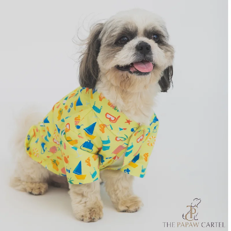 The Papaw Cartel Vacation Shirt for Dogs (Lime Green)