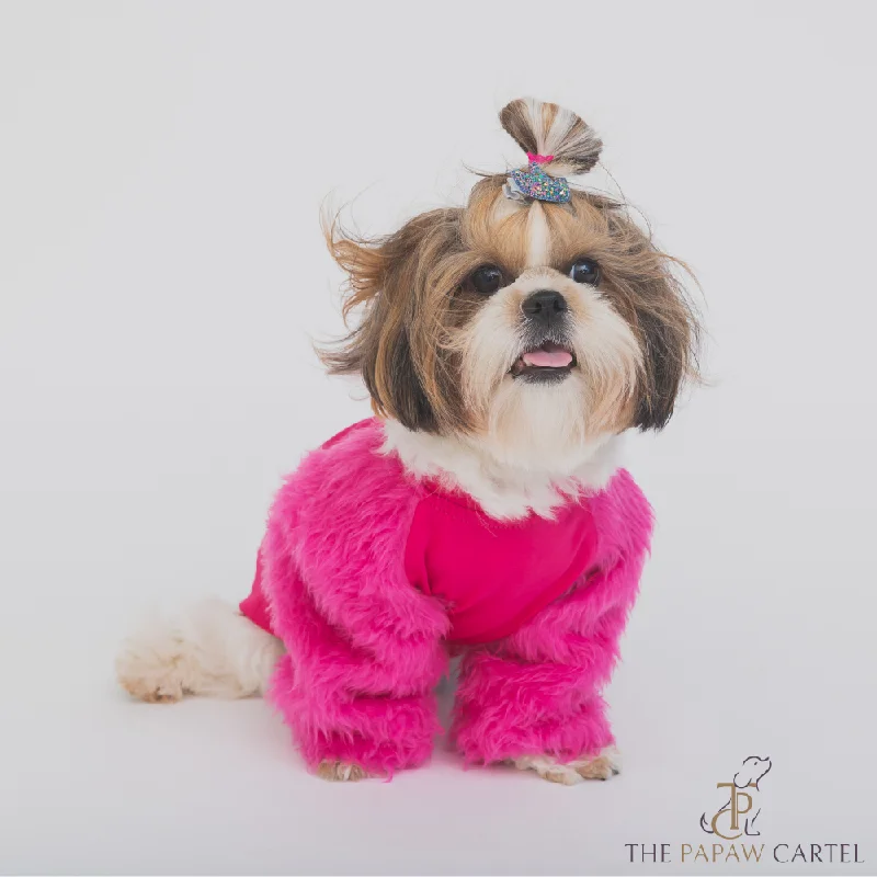 The Papaw Cartel Wrap In Fur Tshirt for Dogs (Hot Pink)