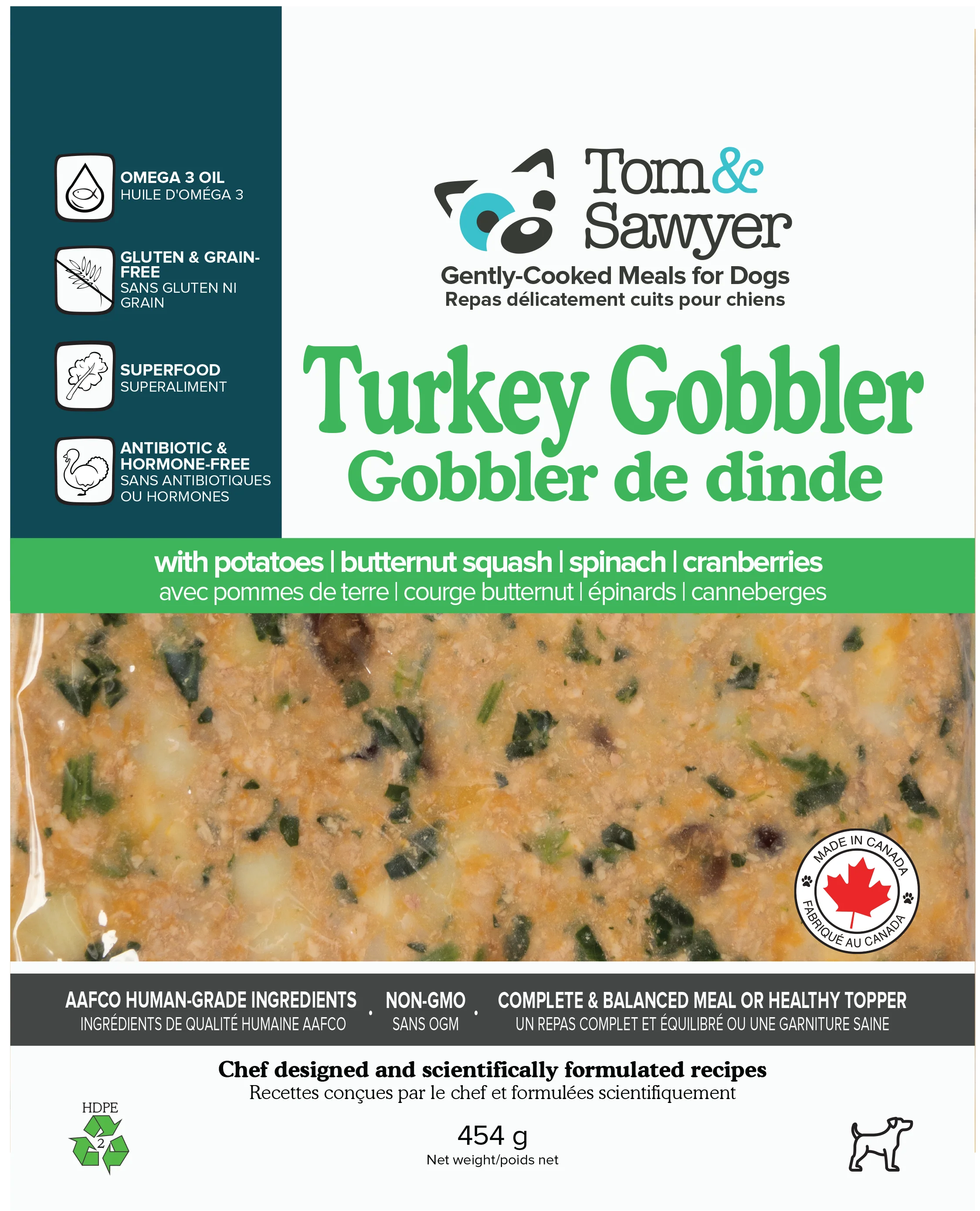 Tom & Sawyer Dog Gently Cooked Turkey Gobbler