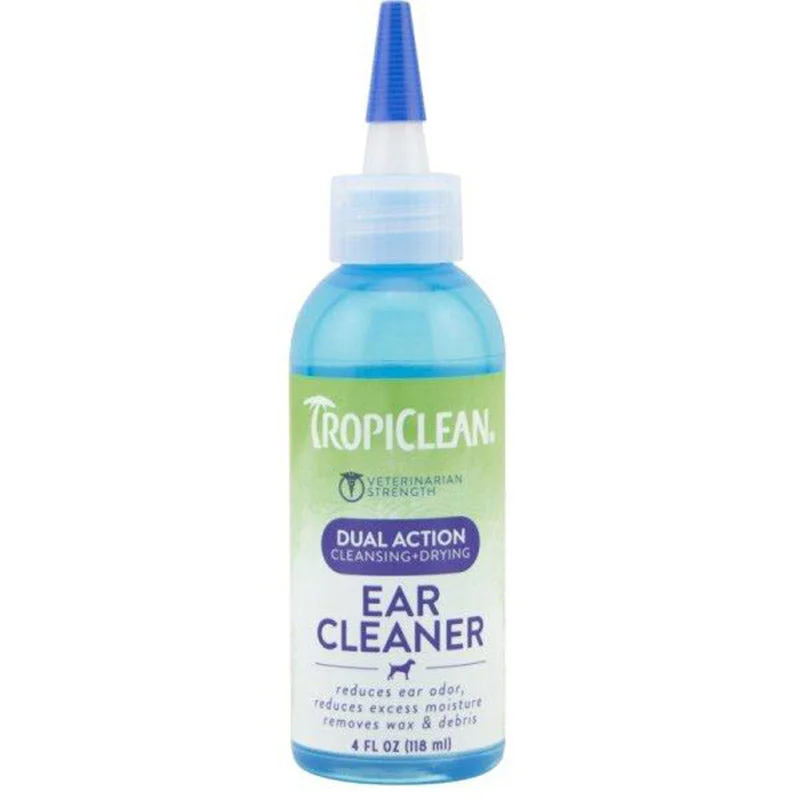 Tropiclean Dual Action Ear Cleaner for Pets, 118 ml