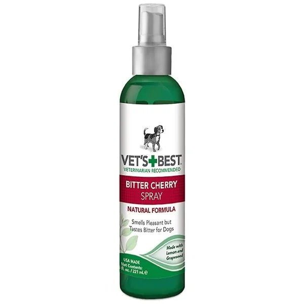 Vet's Best | Dog Skin Safe Deterrent |  Bitter Cherry Anti Chew Spray - 225ml