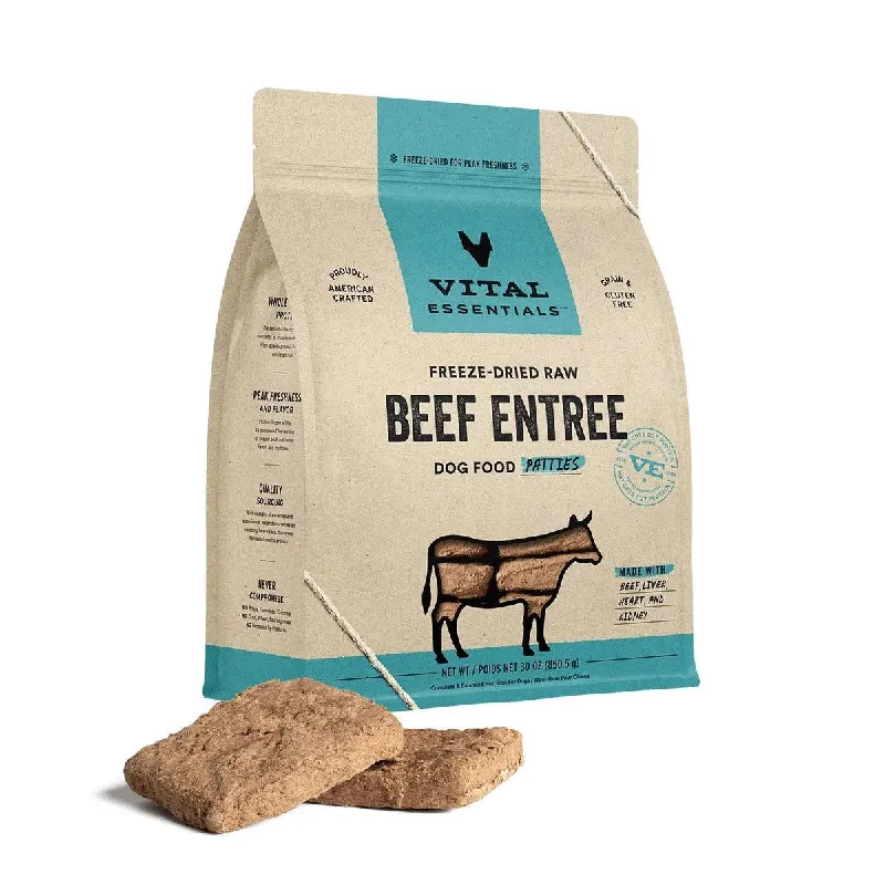 Vital Essentials® Freeze-Dried Raw Beef Entree Dog Food Patties, 30 oz