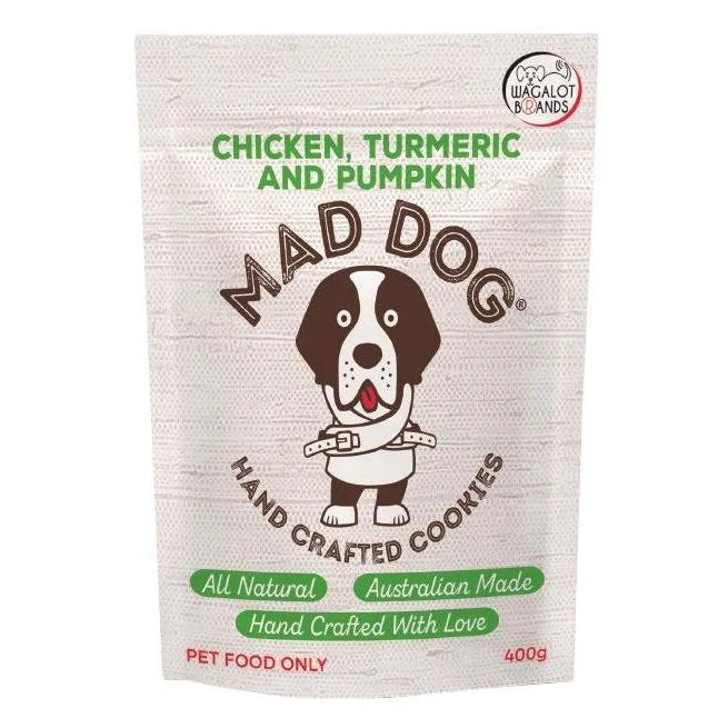 Wagalot Mad Dog Cookies Chicken Turmeric & Pumpkin 400g***