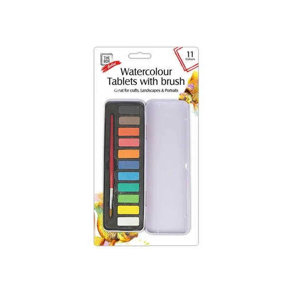 Watercolour Tablets With Brush