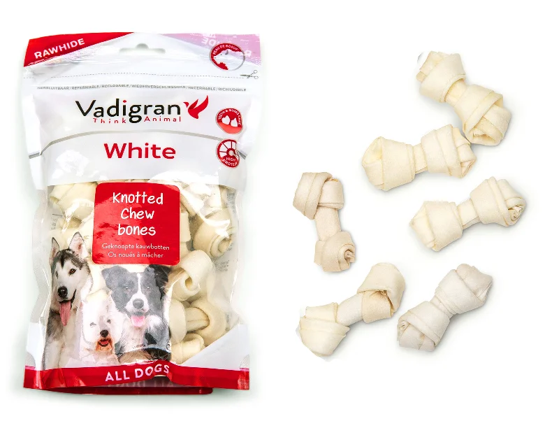 WHITE KNOTTED CHEWING BONE 160G/7CM(15) SKU: 14398